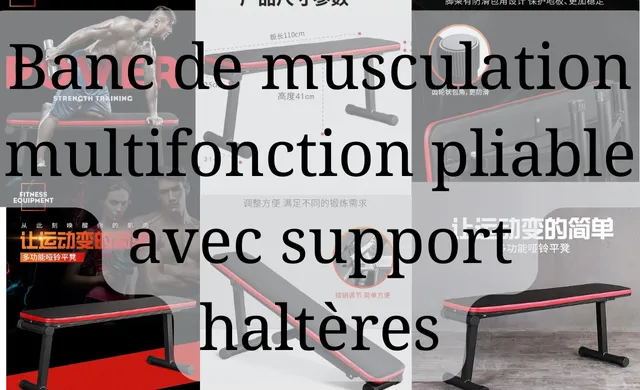 l'Image contient Banc de musculation multifonction avec haltères, barre de traction et support squat pour un entraînement complet à domicile.