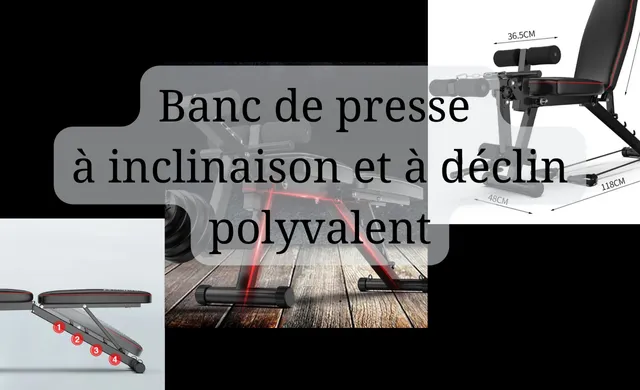 l'Image contient Banc de musculation multifonction avec haltères, barre de traction et support squat pour un entraînement complet à domicile.