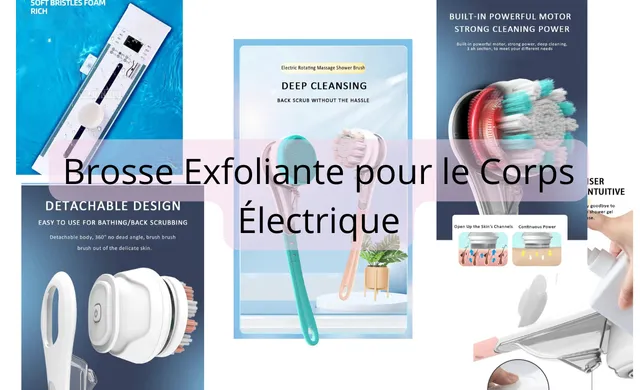 Ce collage d'images présente une variété de produits de beauté, notamment un extracteur de points noirs sous vide, des sérums pour le visage, des crèmes pour le cou et des masques pour les yeux. Les produits sont présentés dans des emballages colorés et attrayants, et les images sont accompagnées de textes descriptifs qui mettent en avant leurs avantages.