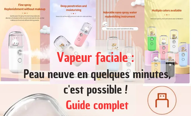 L'image montre une variété de vaporisateurs faciaux de différentes couleurs. Les vaporisateurs sont de formes et de tailles différentes, et ils sont tous conçus pour être portables et faciles à utiliser. Ils peuvent être utilisés pour appliquer une variété de produits sur la peau, notamment des hydratants, des sérums et des huiles essentielles.